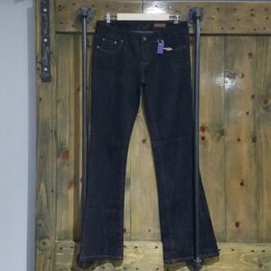 DENIM VINTAGE RETRO CHIP AND PEPPER LAGUNA BEACH FLARE WIDE JEANS SIZE 9